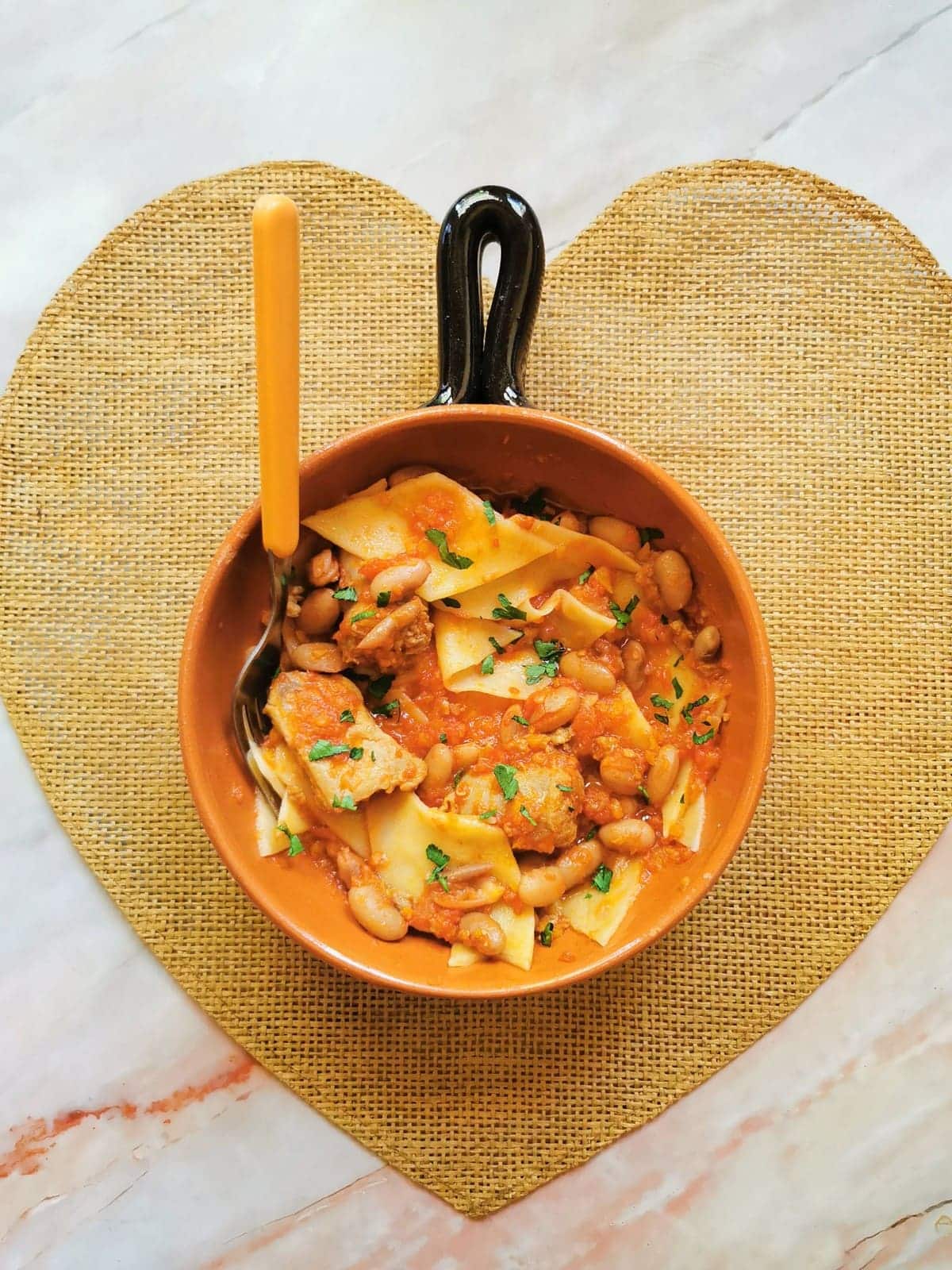 Homemade Maltagliati Sausage Pasta Recipe from Marche.