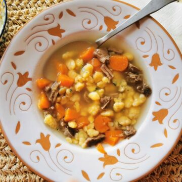 homemade pastina in broth