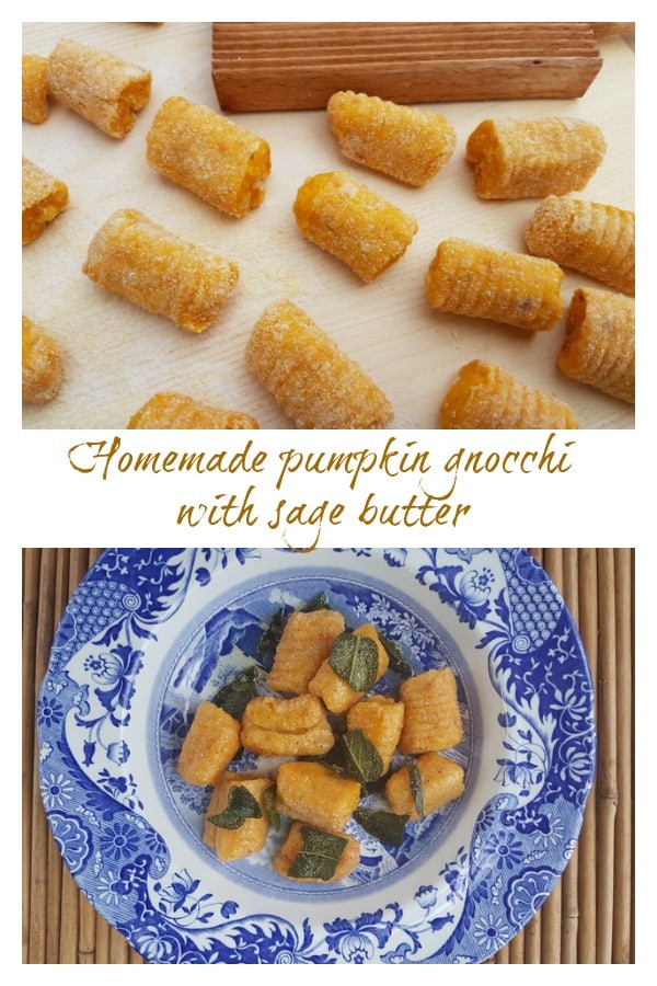 Homemade pumpkin gnocchi with sage butter