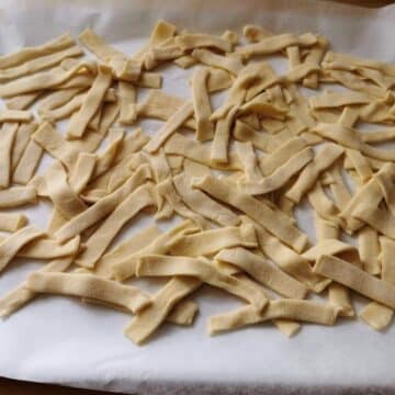 homemade sagne pasta