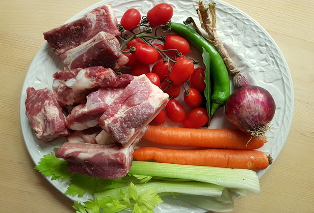 ingredients for Italian braised pork ribs