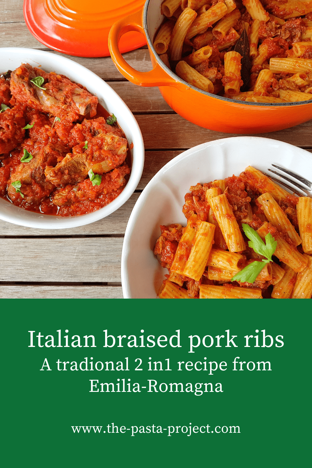 Italian Braised Pork Ribs with Pasta. The Pasta Project