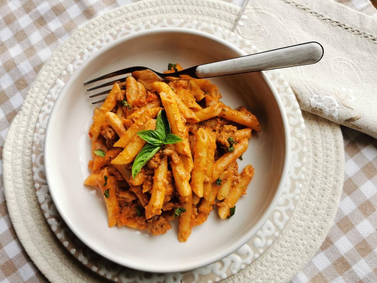 Italian Creamy Beef Ragu Pasta Recipe.