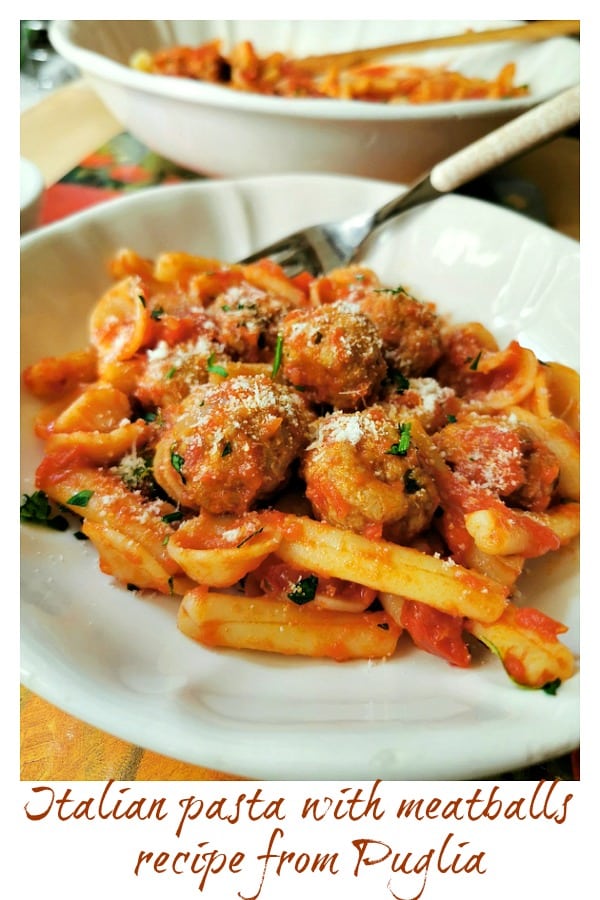 pasta with meatballs recipe from Puglia