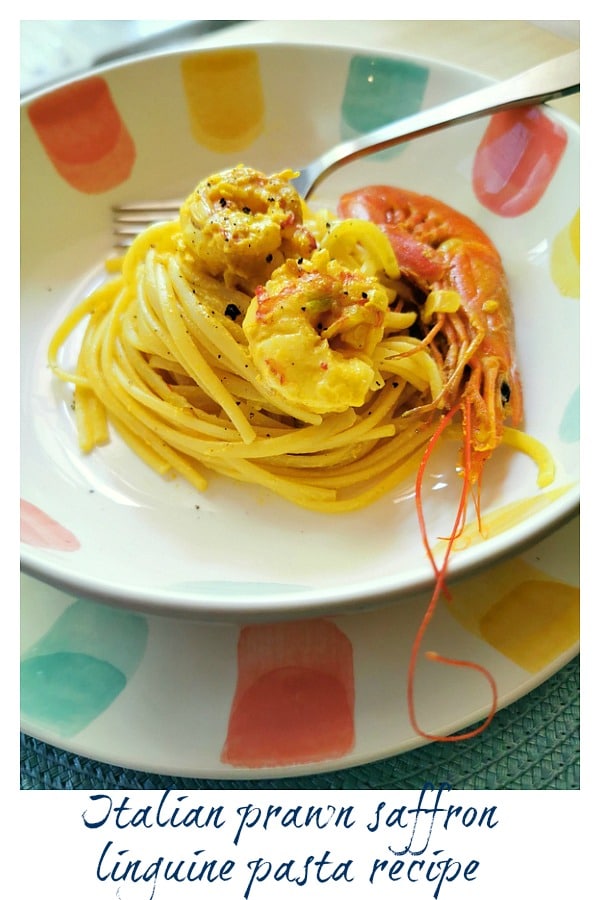 Italian prawn saffron linguine