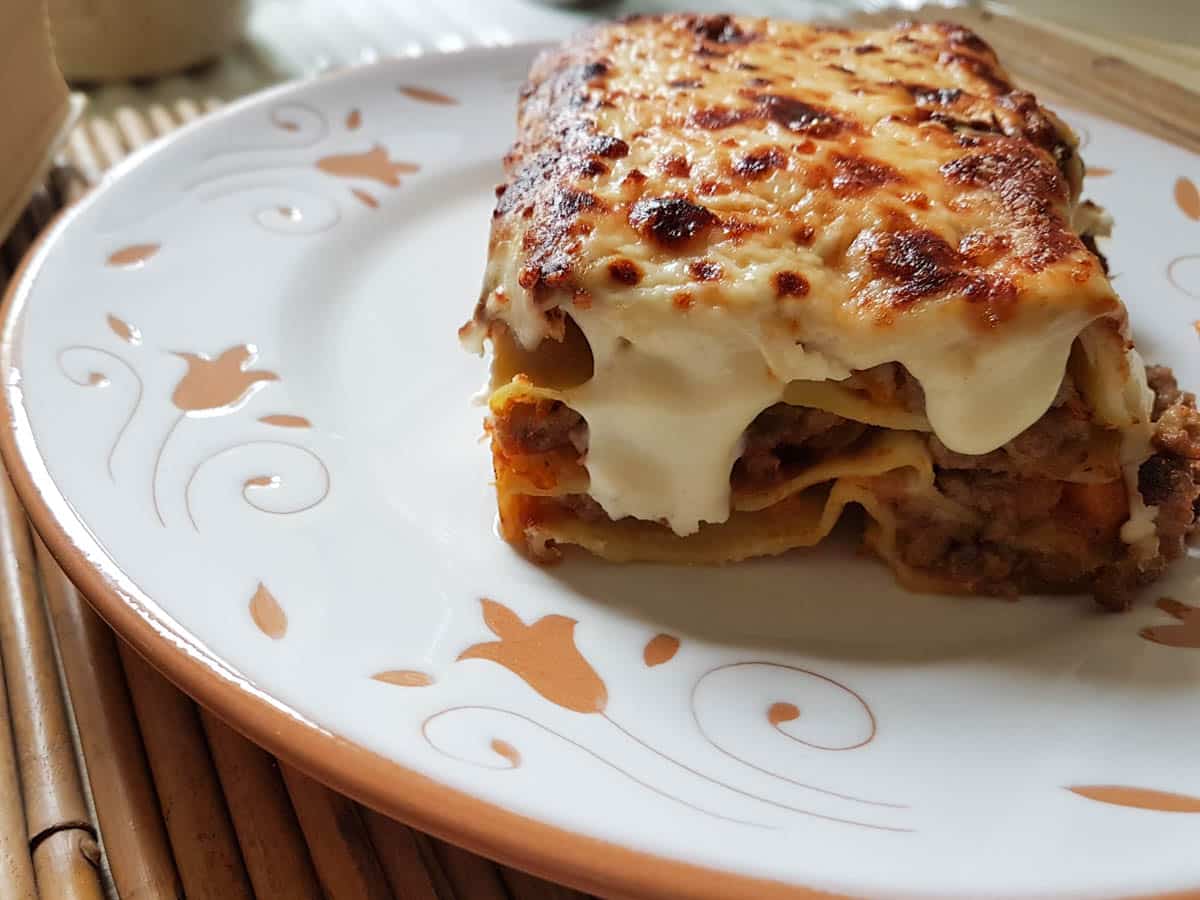 Lasagna Bolognese a classic Christmas pasta.