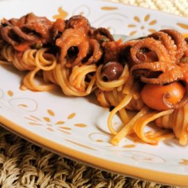 linguine with baby octopus alla Luciana