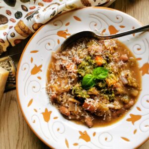 minestrone with pesto Genovese