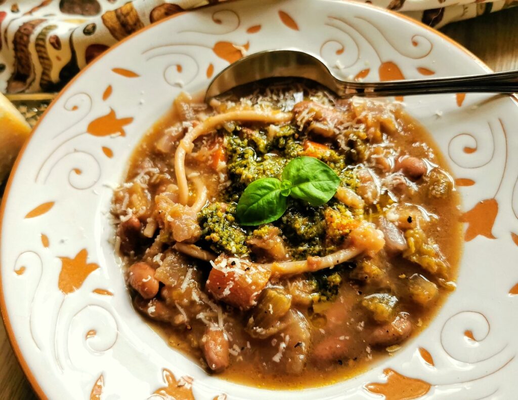 minestrone with pesto Genovese