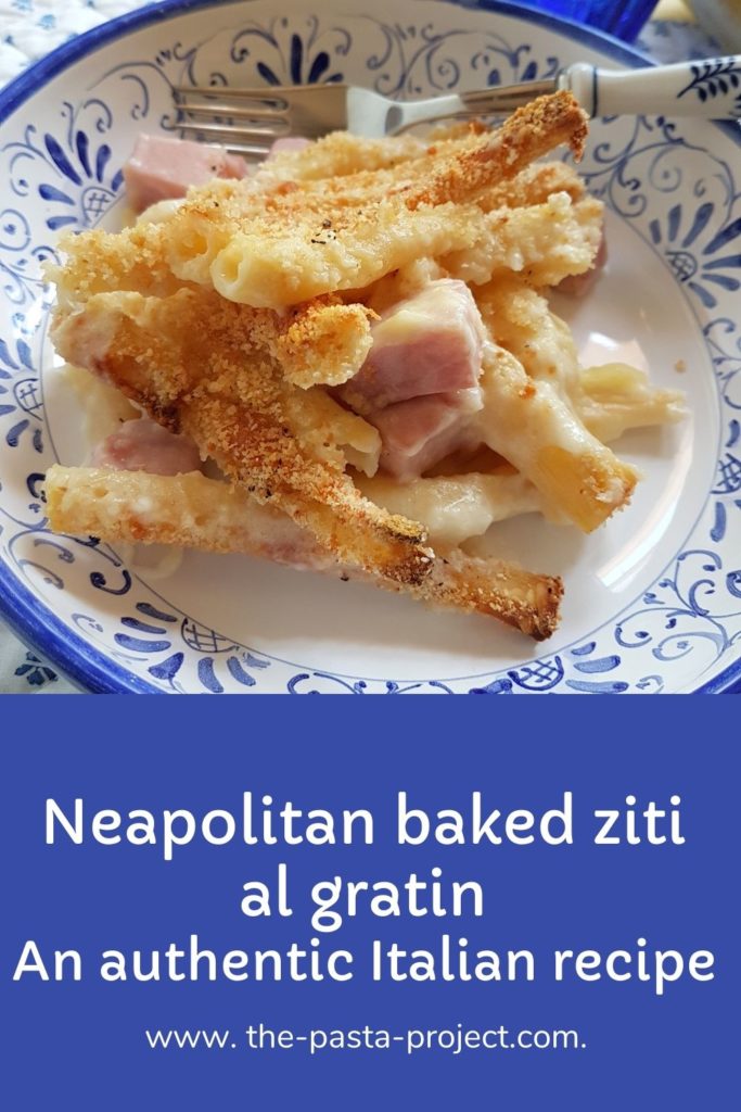 Neapolitan baked ziti al gratin