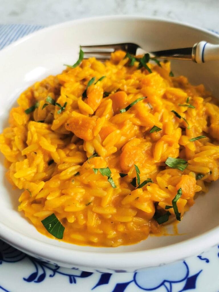 Neapolitan risotto-style pasta with pumpkin or winter squash (pasta e cocozza)