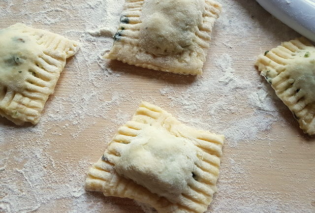 Ofelle alla Triestina (Gnocchi Ravioli) ready to be cooked