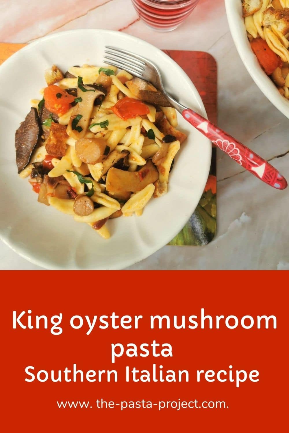Olive Leaf Pasta with King Oyster Mushrooms