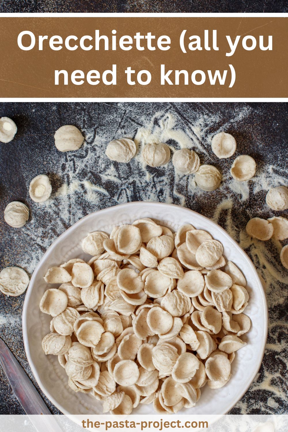 Orecchiette in a bowl.