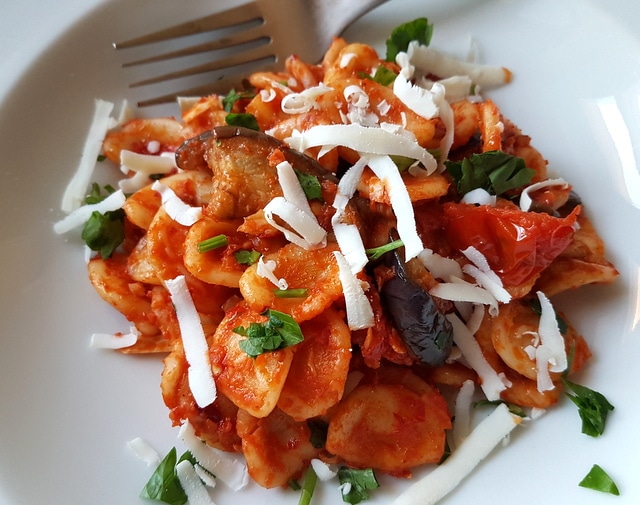 Orecchiette with Nduja and Eggplant (Aubergine) The Pasta Project