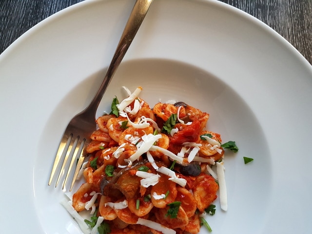 Orecchiette with Nduja and Eggplant (Aubergine)
