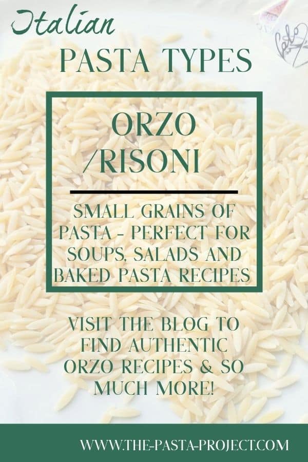 Orzo (risoni) pasta for soup, salad and baked pasta recipes