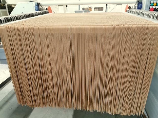 whole wheat pasta ready to be packaged