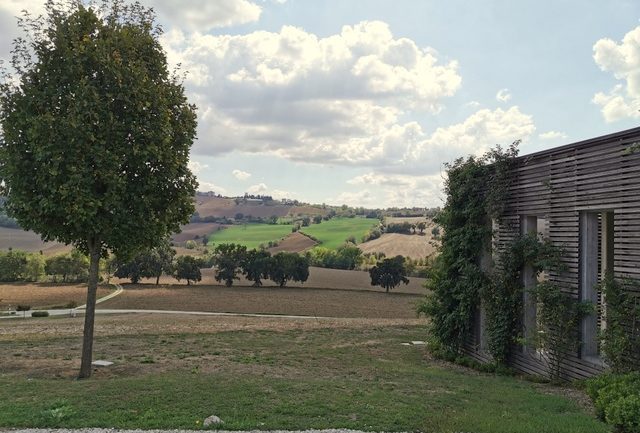 view from the Pasta mancini factory in Le Marche