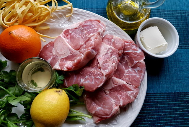 Fettuccine Pasta Ossobuco ingredients