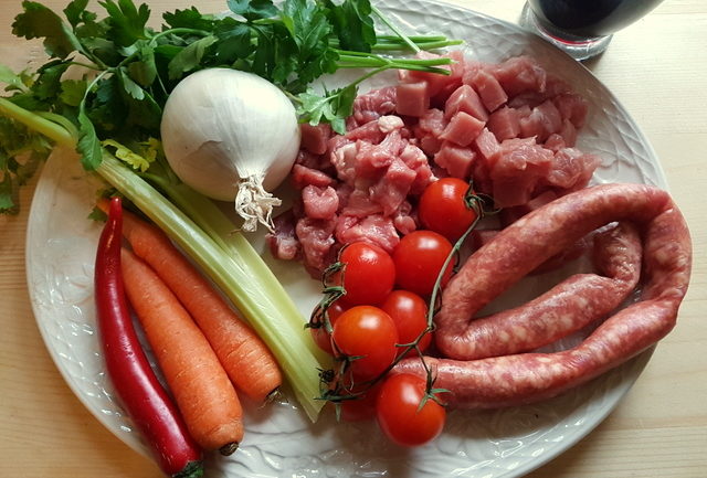 Pasta with Lamb ragu Molisano ingredients