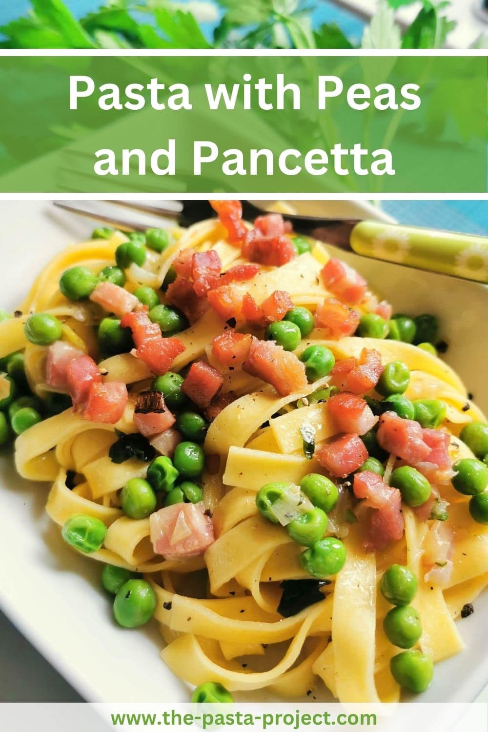 Pasta with Peas and Pancetta