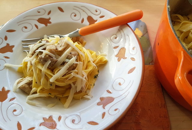 Pasta with cinnamon spiced pork ragu from Friuli Venezia Giulia.