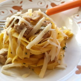 Pasta with cinnamon spiced pork ragu from Friuli Venezia Giulia.