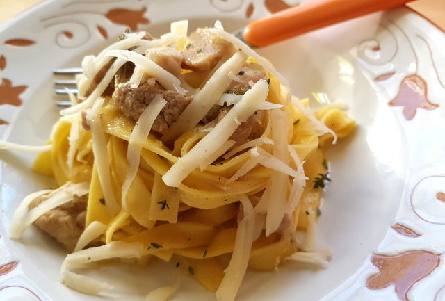 Pasta with cinnamon spiced pork ragu from Friuli Venezia Giulia.