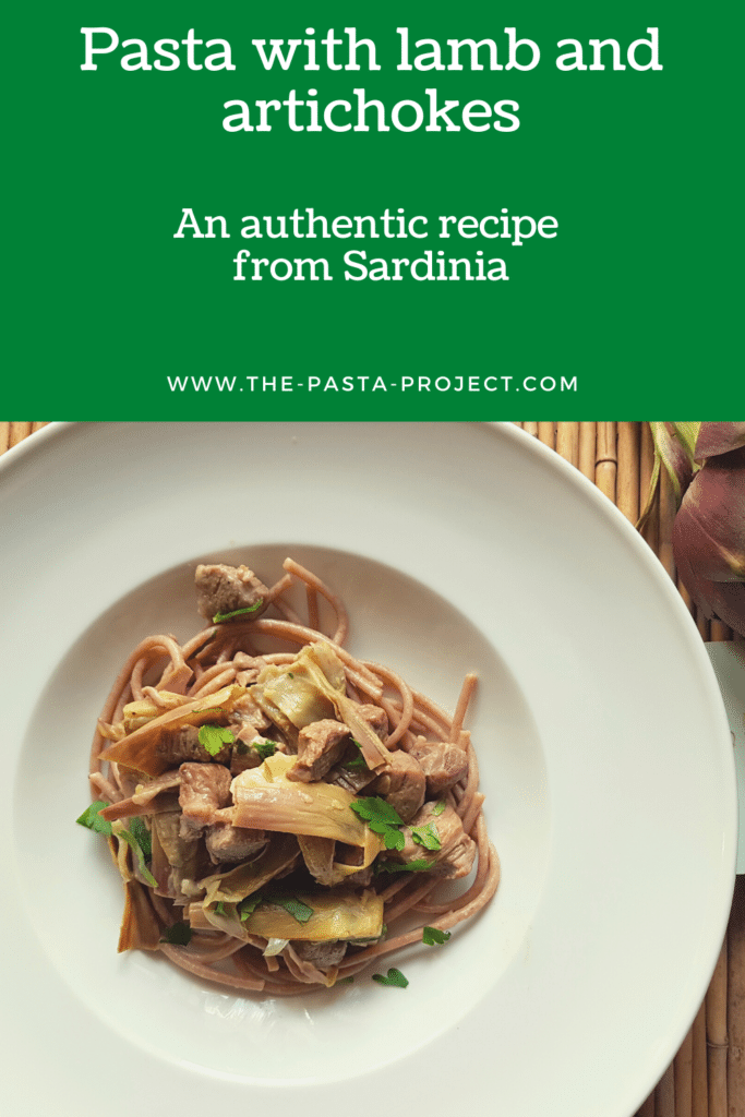 Pasta with lamb and artichokes