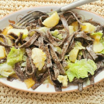 Pizzoccheri alla Valtellinese buckwheat pasta recipe.