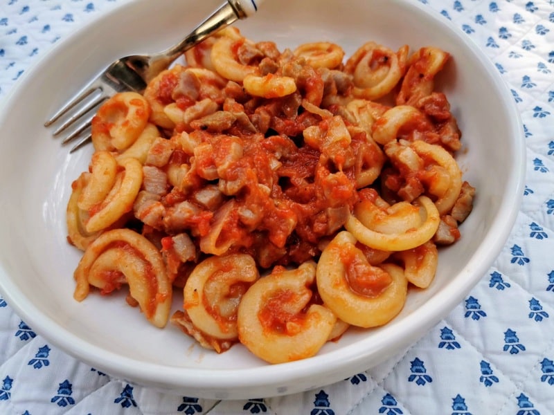 prosciutto ragu with dischi volanti