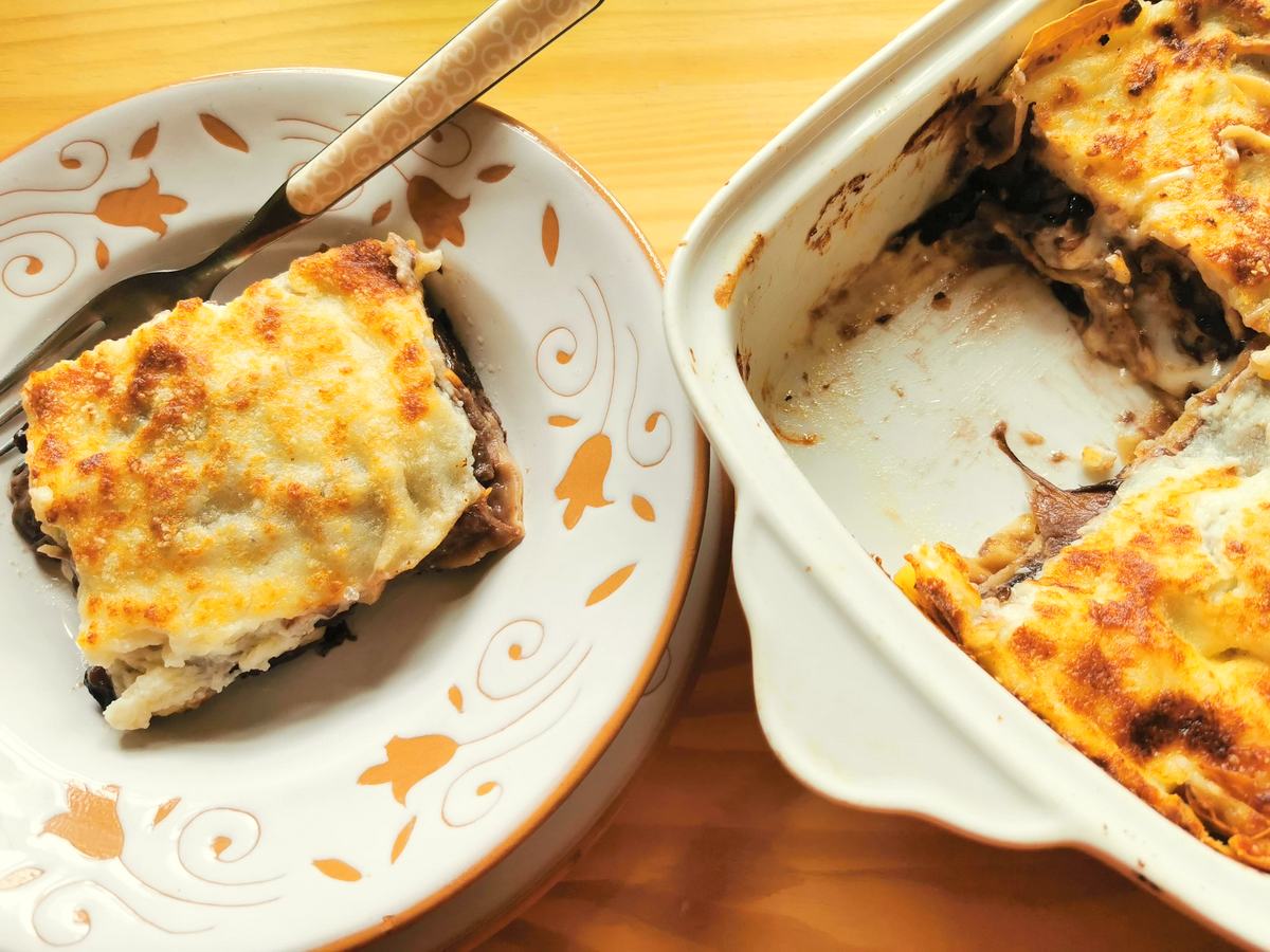 Radicchio pasticcio (Italian chicory lasagna).