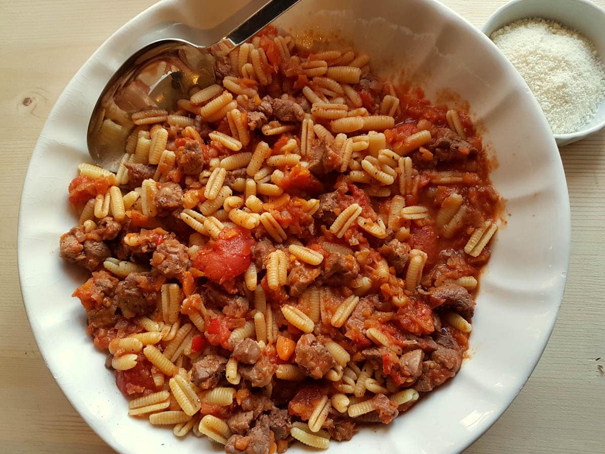 Malloreddus with lamb ragu