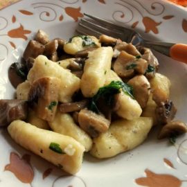 ricotta gnocchi with mushrooms