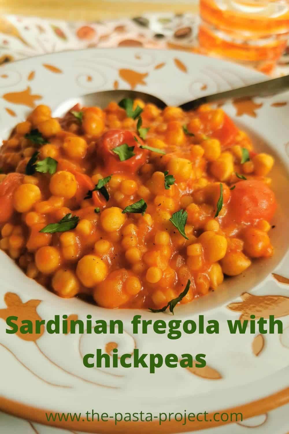 Sardinian fregola with chickpeas (pasta e ceci)