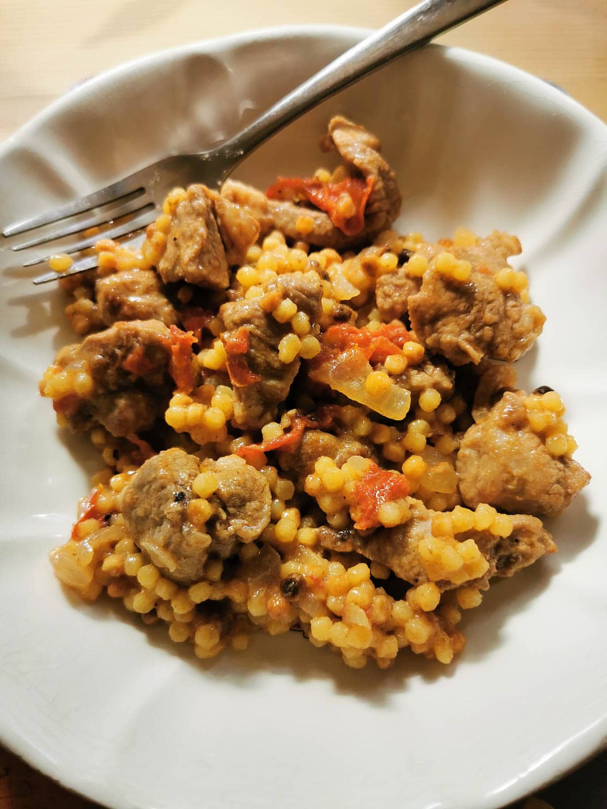 Fregola with lamb 