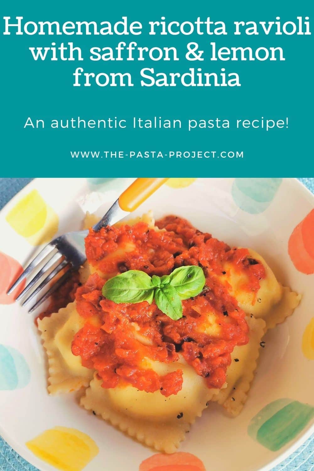 Sardinian Ricotta Ravioli with Saffron and Lemon. The Pasta Project