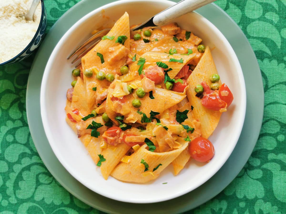 Seven Ps pasta recipe from Tuscany.