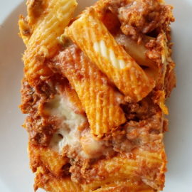 Sicilian baked pasta al forno tortiglioni