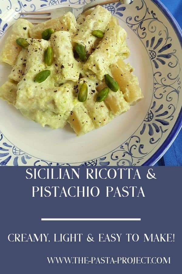 Sicilian ricotta and pistachio pasta