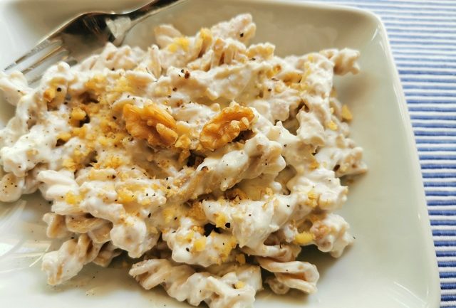 Sicilian ricotta pasta with walnuts