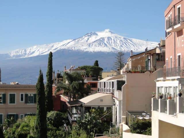 view of Etna from Taormina