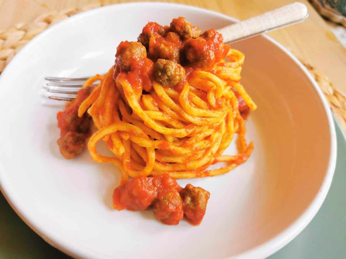 Spaghetti alla chitarra recipe from Abruzzo.