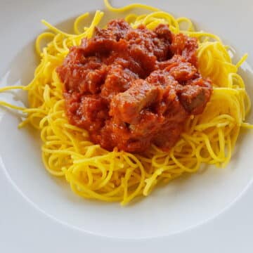 Spaghetti/Maccheroni alla Chitarra with 4 meat ragu