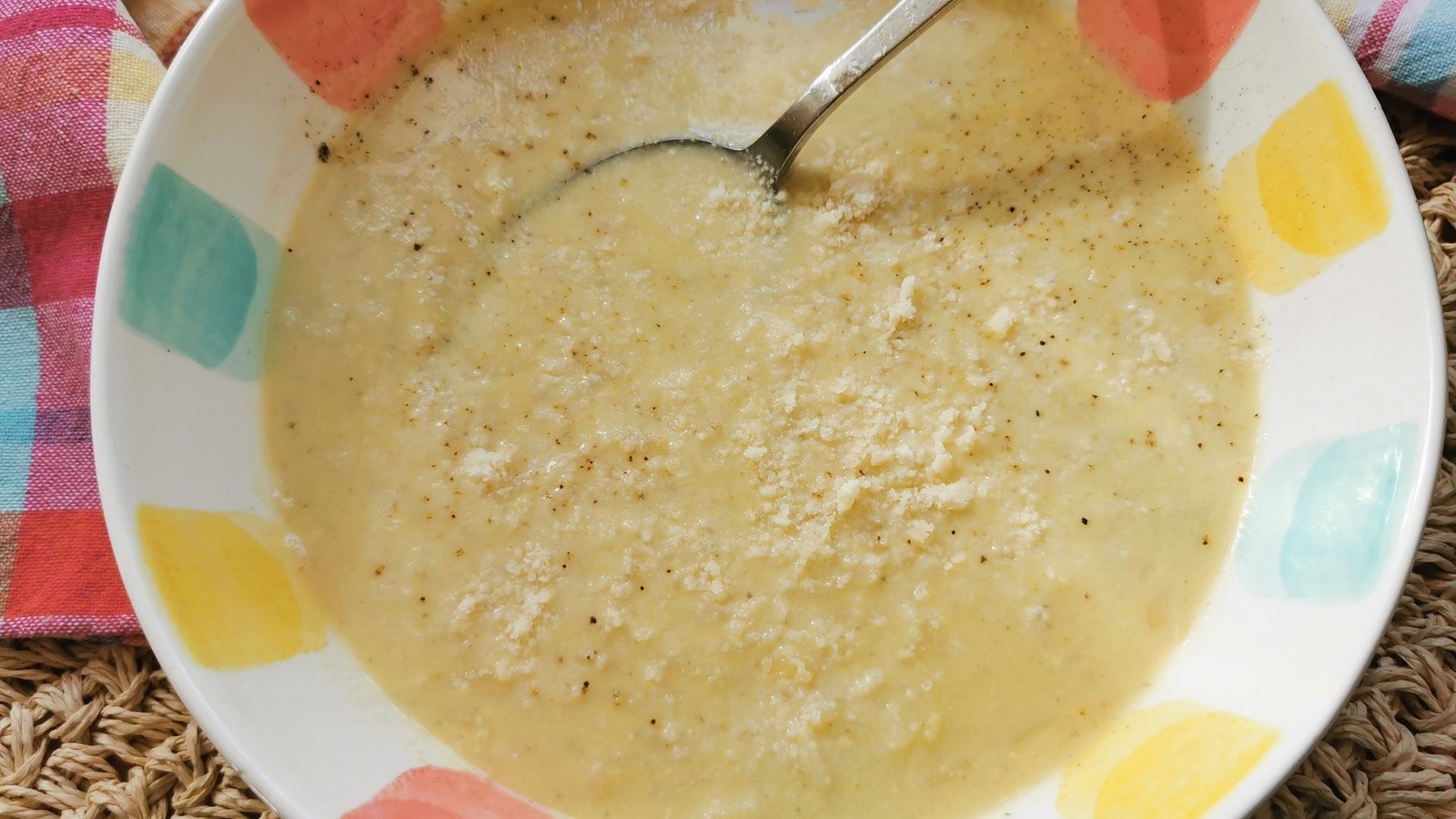 Stracciatella alla Romana soup with pastina.