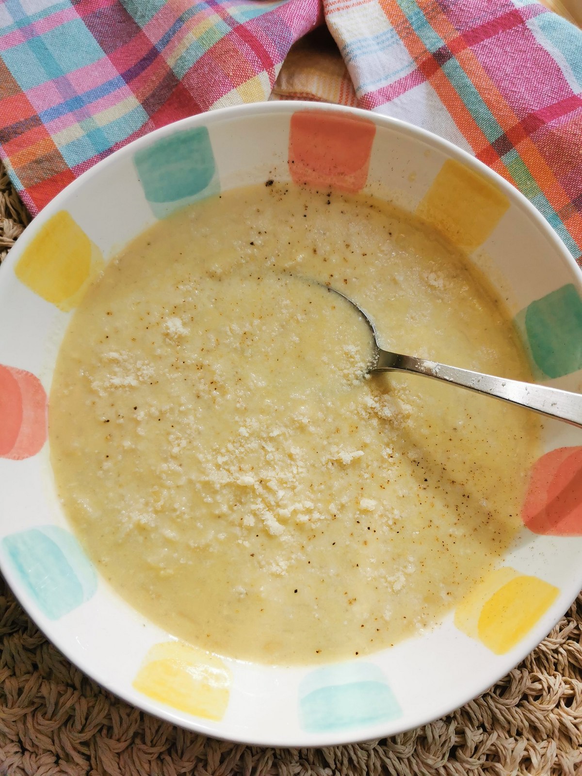 Stracciatella alla Romana soup with pastina pasta.