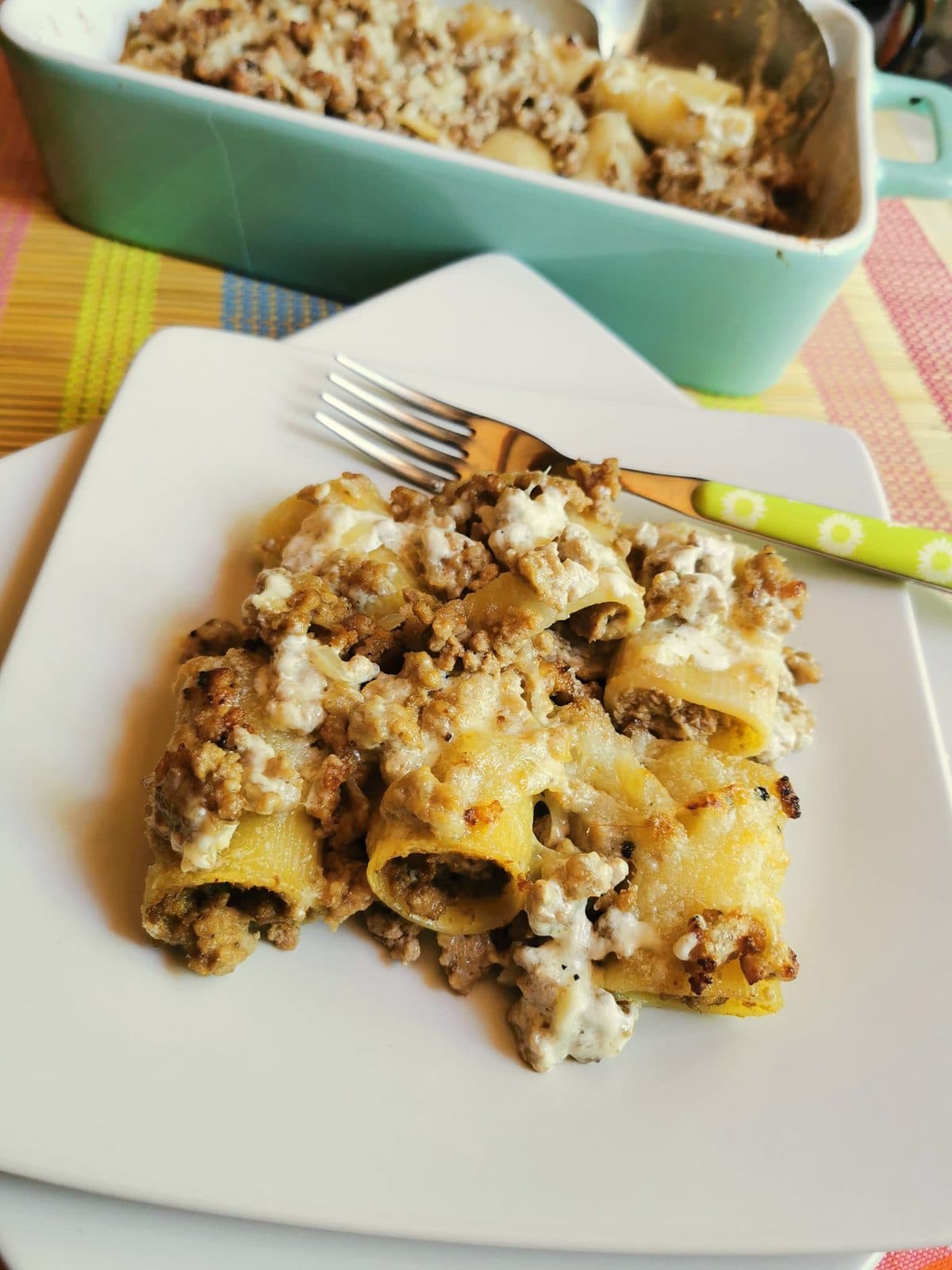 Stuffed paccheri al forno (maccheroni alla pesarese)