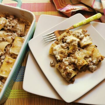 stuffed paccheri al forno