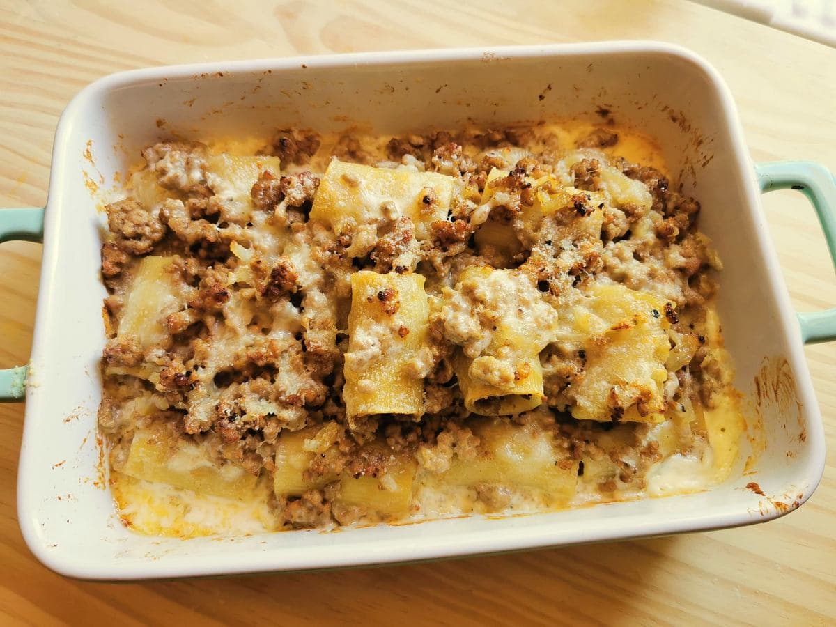 stuffed paccheri al forno